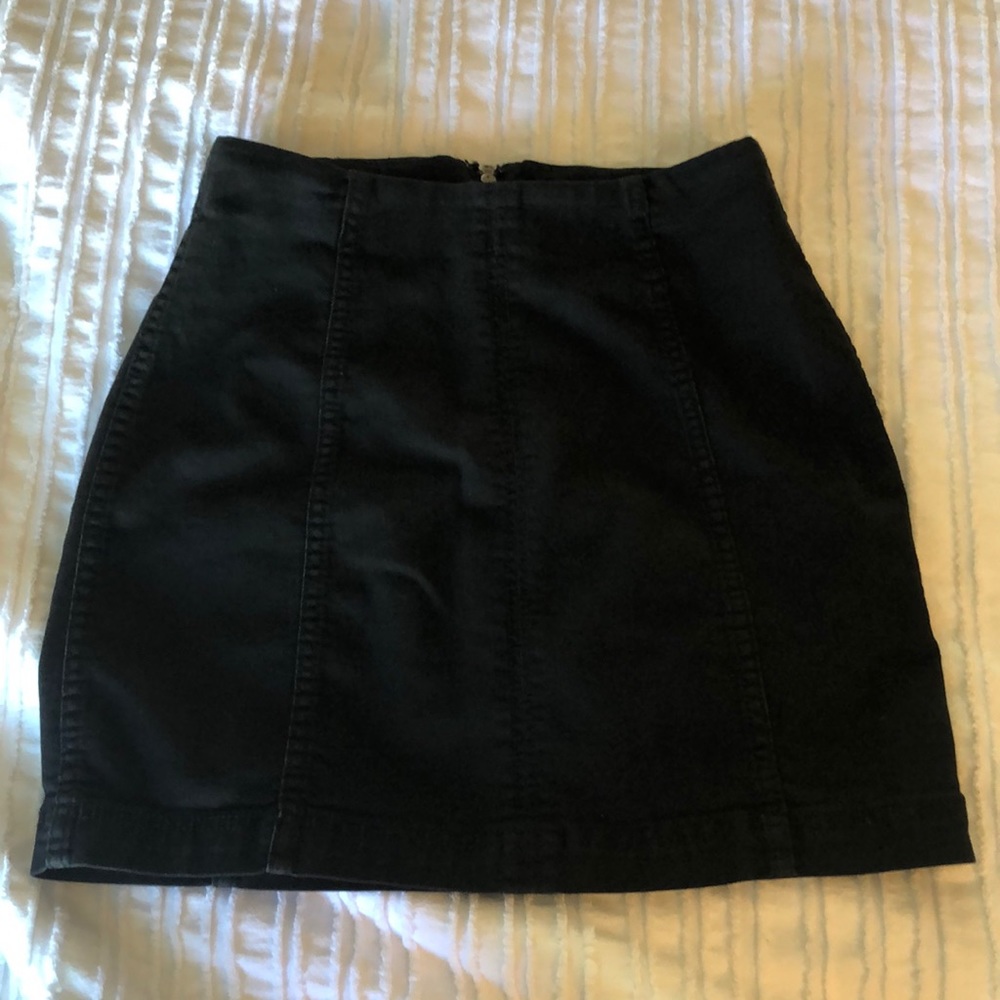 Free People Black Denim Skit